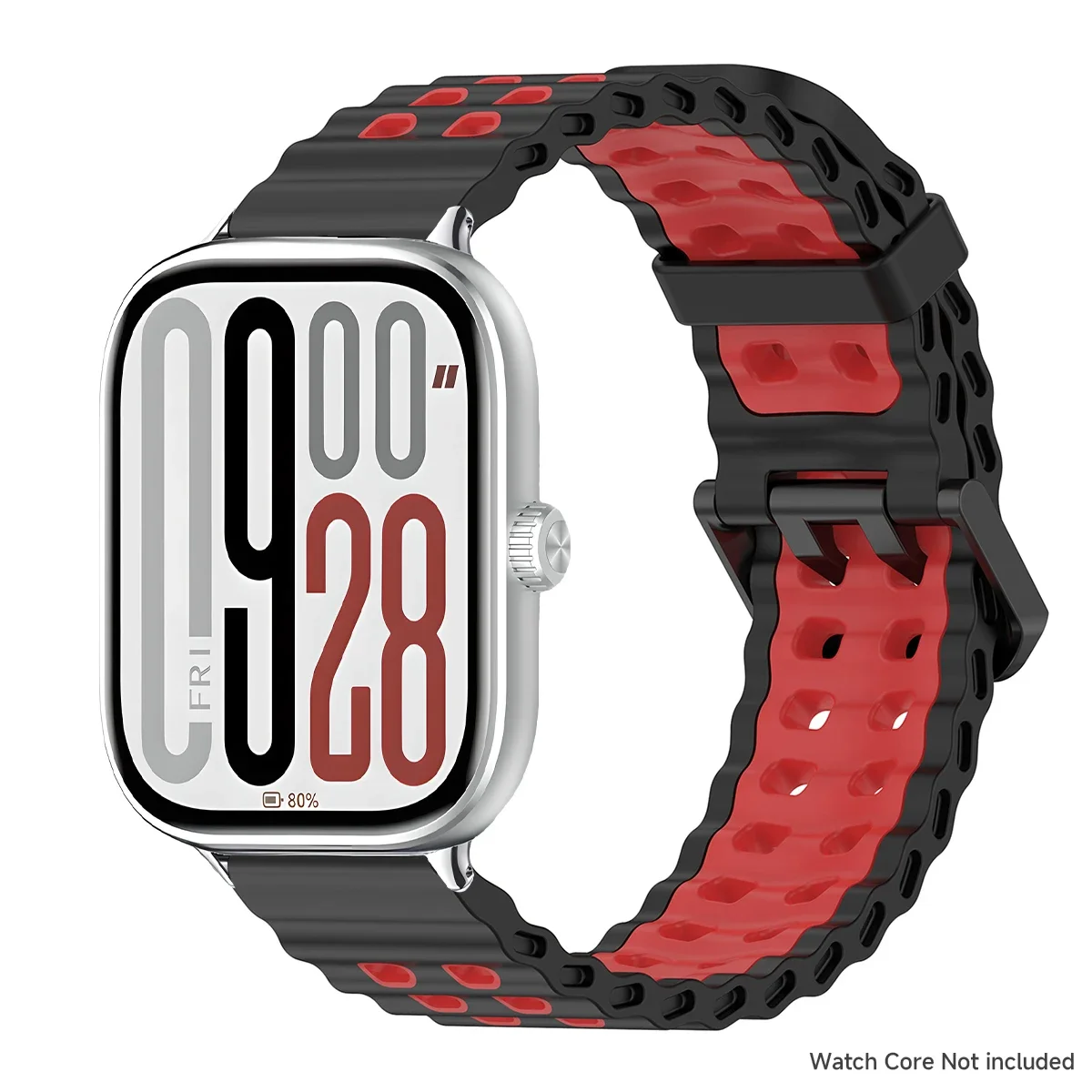Two-Tone Breathable Silicone Sport Wristband Strap