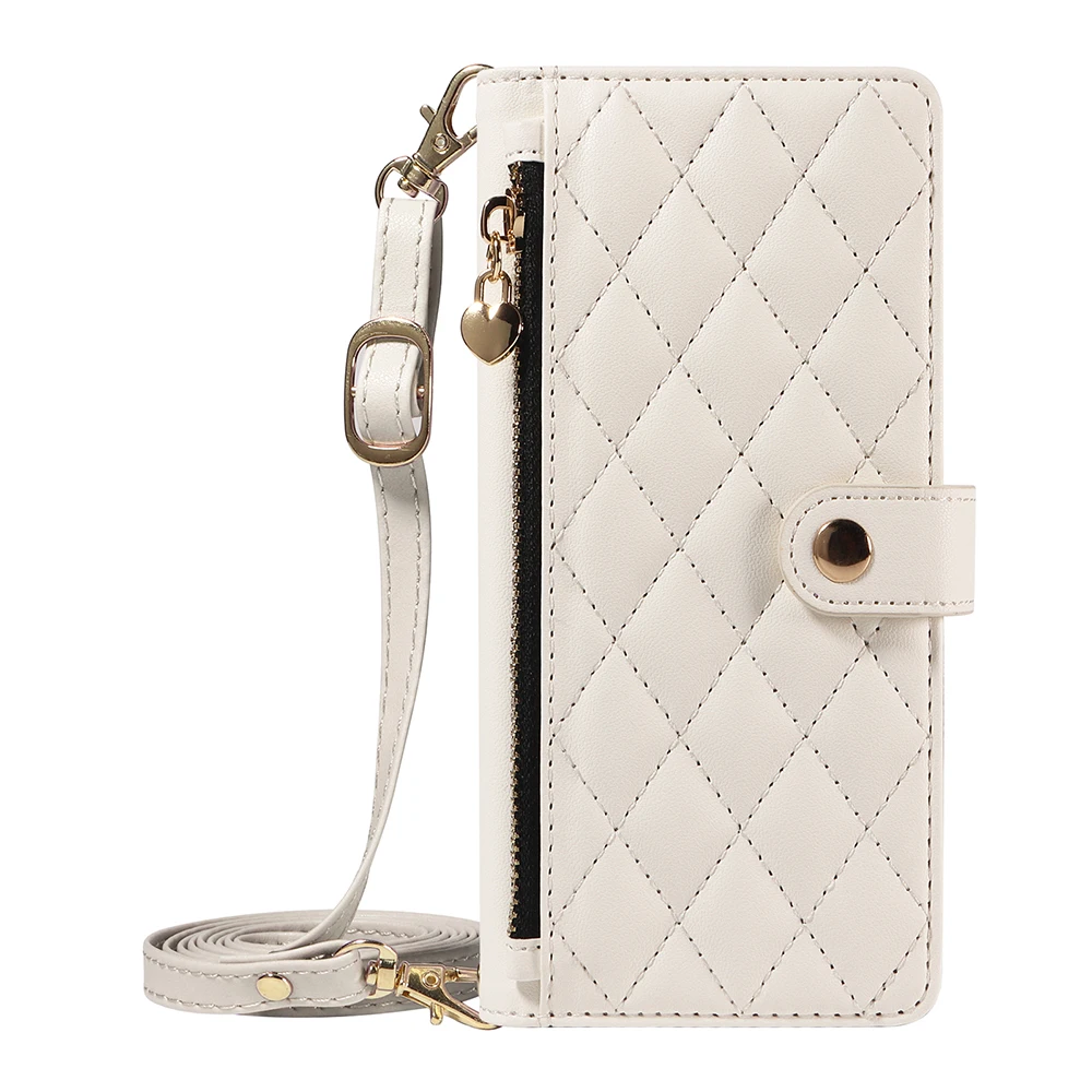 Crossbody Strap Multi-Card Slot Wallet Phone Case Cover