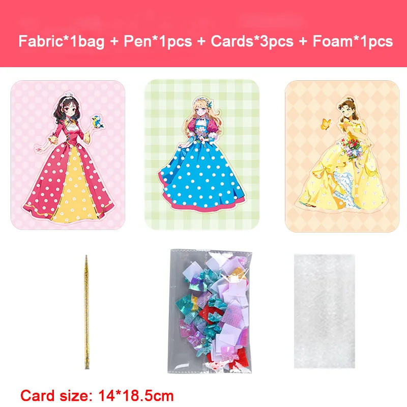DIY Dress-Up Princess and Peacock Poke Art Craft Kit