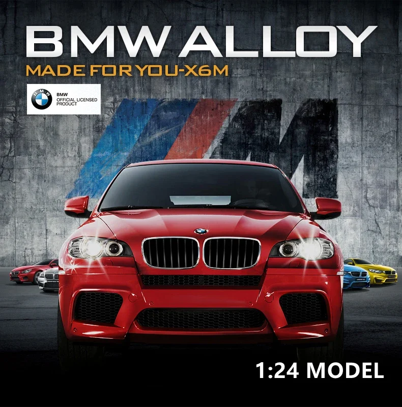 

1/24 BMW X6 X6M SUV Coupe Alloy Car Model Diecasts & Toy Metal Vehicles Car Model High Simulation Collection Childrens Toy Gift