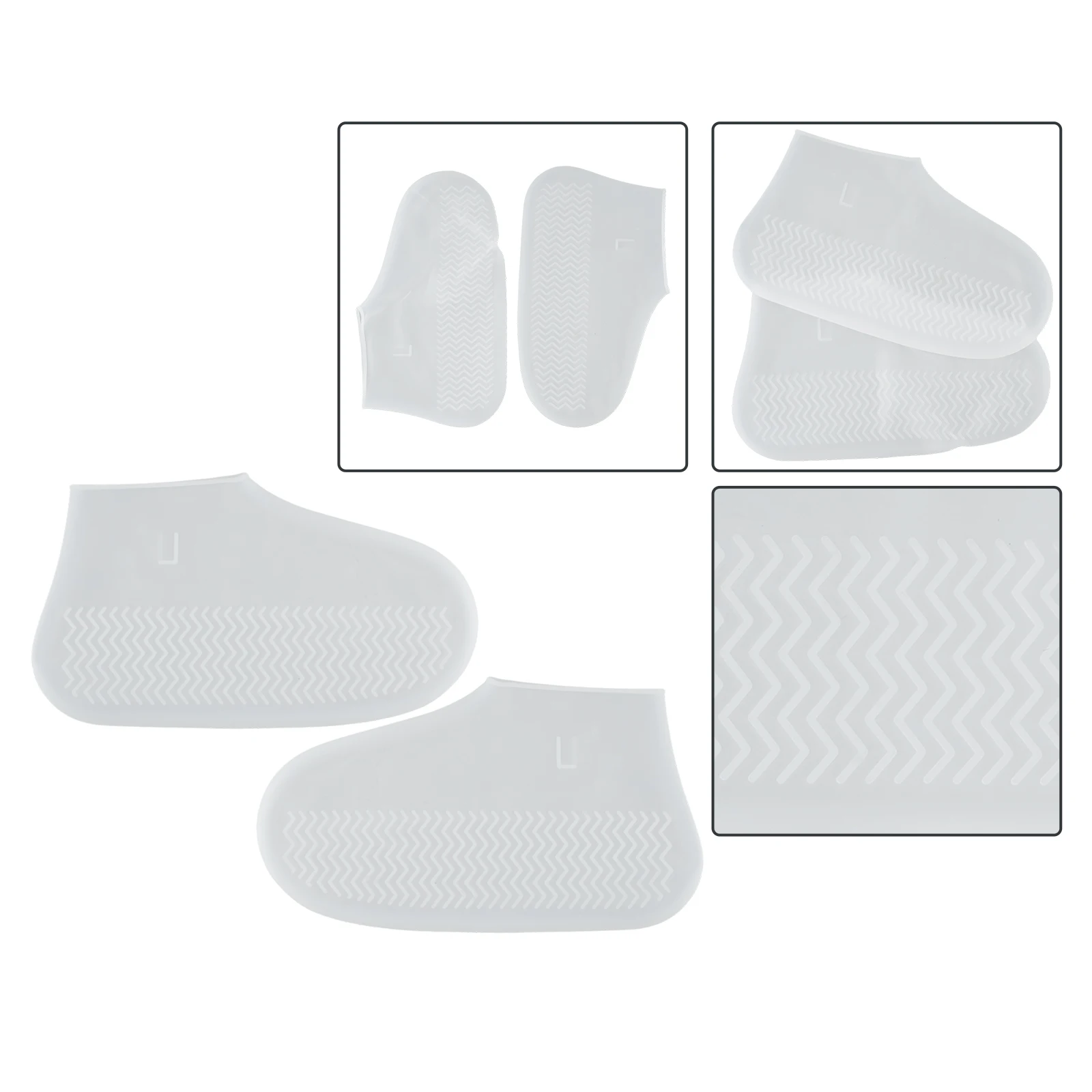 1 paar Wasserdichte Silikon Schuh Abdeckung Recycelbar Boot Abdeckung Schutz Wiederverwendbare Outdoor Regen Boot Überschuhe Wanderschuhe – Detail 4