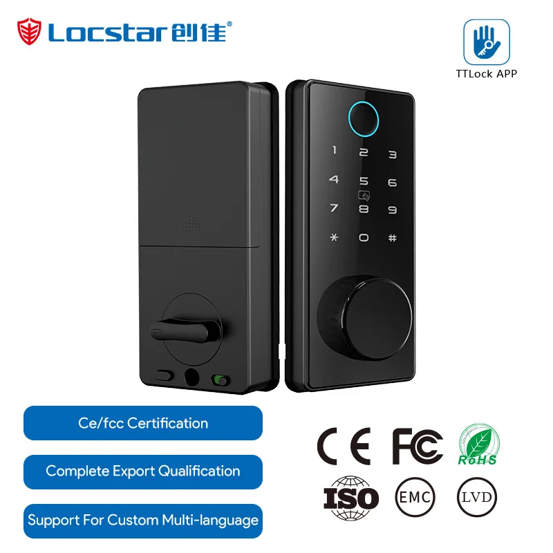 

TTLOCK Digital Electronic Door Lock with Smart Fingerprint Password Keyless Entry, Digital Biometric Locks