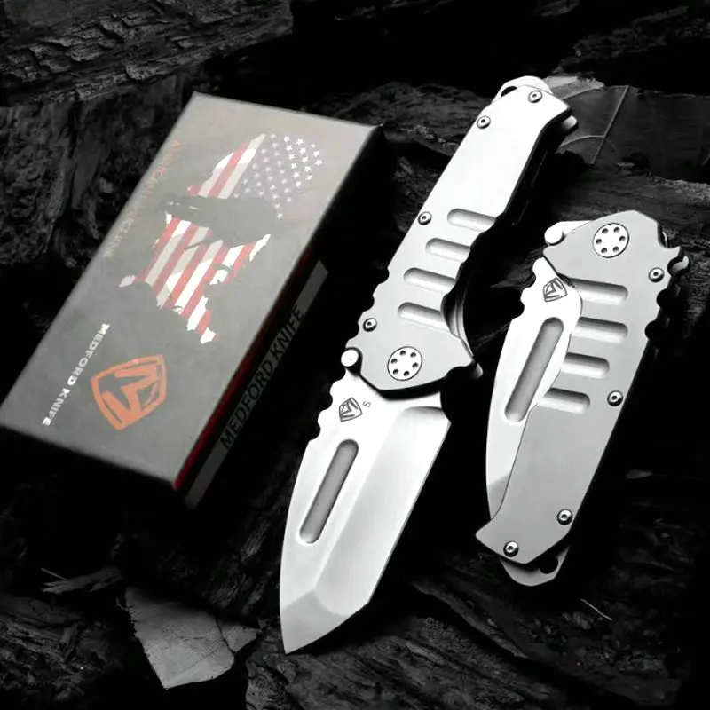 TRSKT MEDFORD MKTS Heavy Duty Folding Knife Emergency Rescue Tactical Camping Hunting Knife Sharp Fruit Knife Outdoor Tool 6