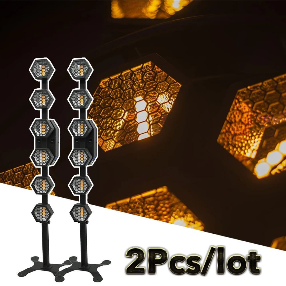 

2 шт./партия, светодиодная RGB-вспышка DMX512, 6 х50 Вт