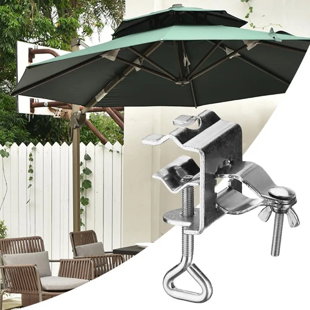 Table Umbrella Clamp Courtyard Parasol Stand Umbrella Holder Clip Outdoor Patio Beach Clamp Stable Fixed Bracket Sun Umbrellas