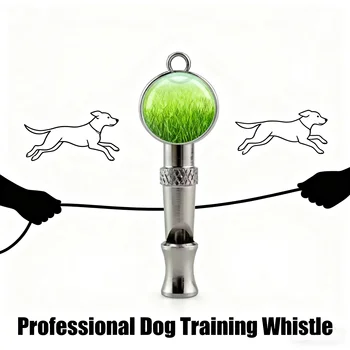 Dog Training Device Ultrasonic High-Frequency Sound Adjustable Dogs Whistle Stainless Steel Durable Pet Training Dog Whistle 1
