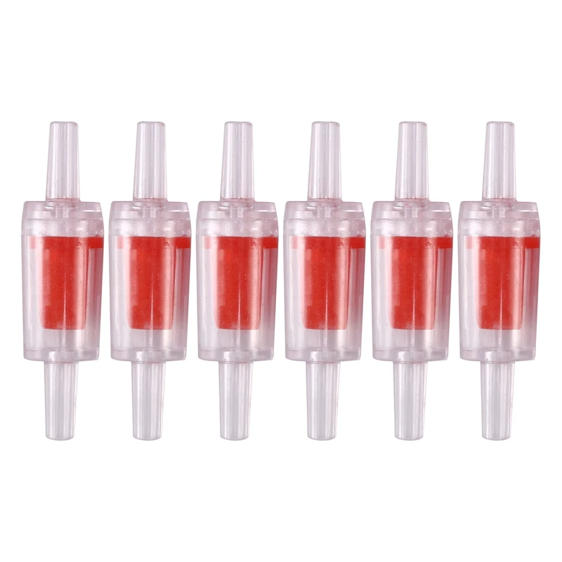 Aquarium Air Pump Check Valves Red Clear Plastic One Way Non Return Check Valve For Fish Tank