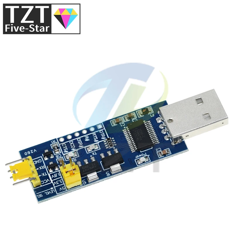 TZT 1/3 Stück FT232RL Serielles Port-Modul USB zu TTL Serieller Port Kleines Board 5V 3.3V 1.8V Level Download- und Programmierkabel