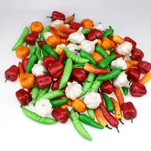 

Bubble Mini Simulation Vegetable Pepper Green Pepper Small Pumpkin Garlic Young Children Play House Kitchen Toy Props