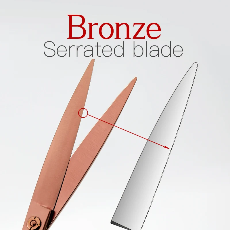Japanese 440C Stainless Steel Dog Scissors 7.0/7.5 Inch Straight Dog Hair Cutting Shears Pet Grooming