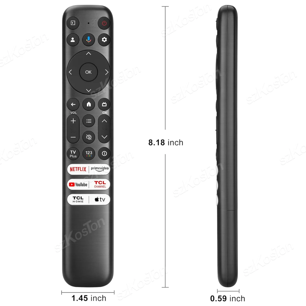 TCL 有機ELテレビ Google TV 付属リモコン Tcl,Google tv,音声リモコン,Android smart,q6,q7,qm8,s3,s4