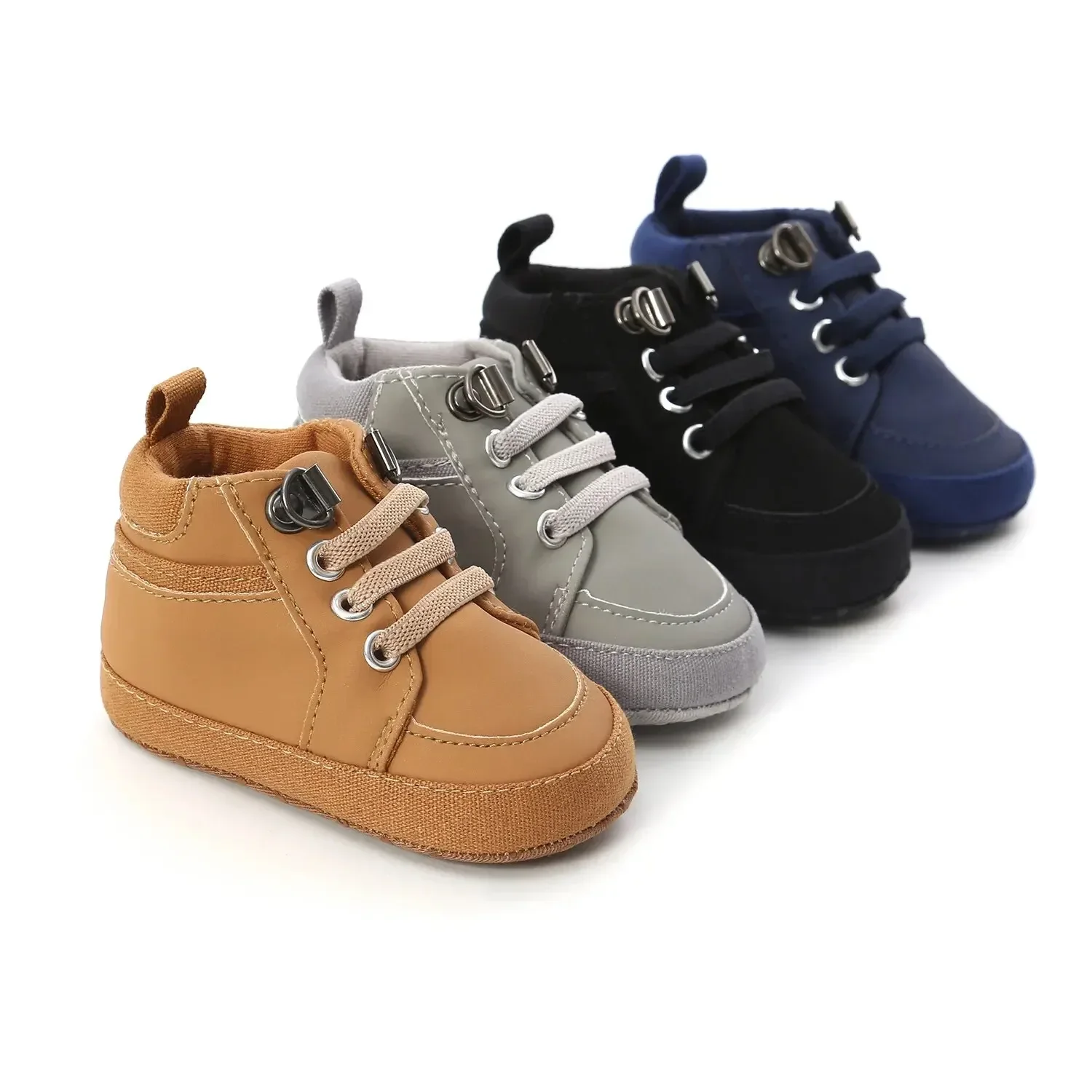 Baby Boy Shoes Newborn PU Leather Sneakers Casual Soft Sole Anti-slip Toddler Sports First Walkers Crib Shoes 0-18 Months 1