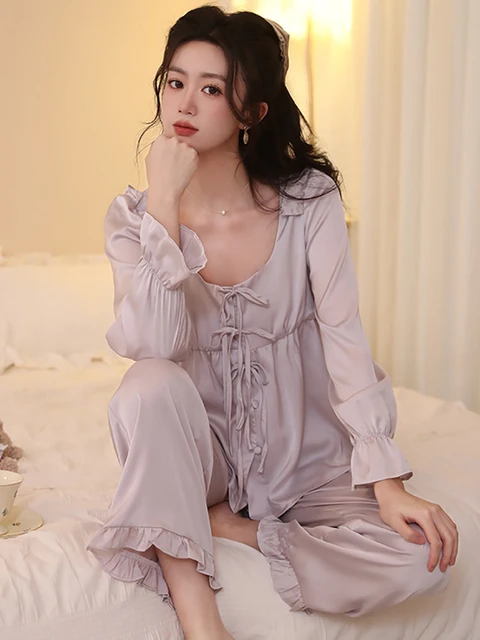 Pajama Set Aesthetic Kpop Cute Nightgown Two Piece Shorts Suit