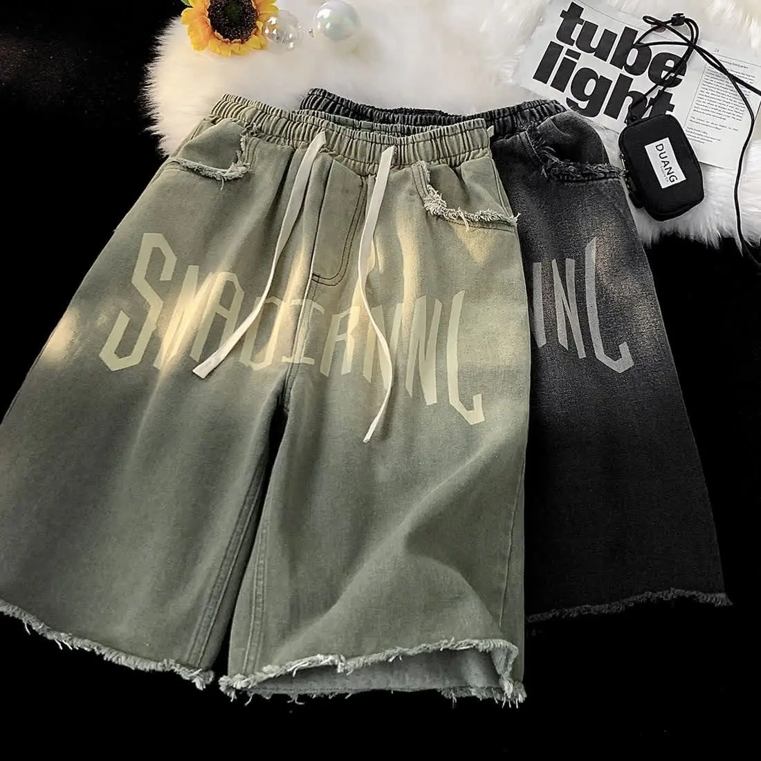 

Casual Shorts Sweatpants Designer Y2k Tie-dyed Wide Trendyol Summer Pants Fashion Baggy Men's Sports Women's Harajuku Clothing