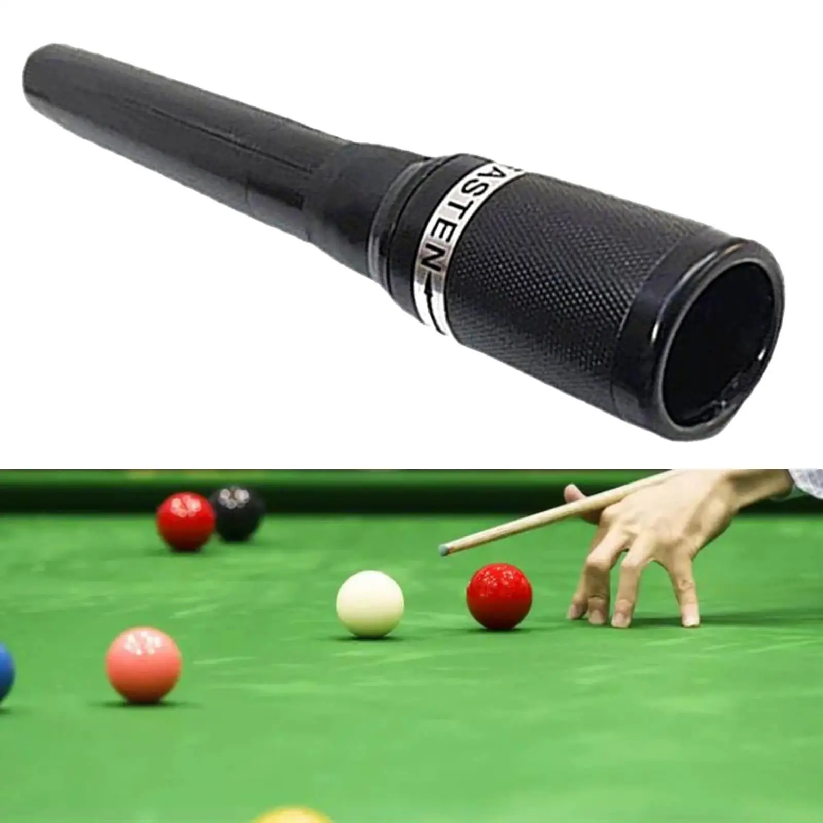 Billiard Pool Stick Extension,Cue Extender 31cm Easy to Use Billiards Push on Snooker Tool,Billiard Stick Lengthening Handle