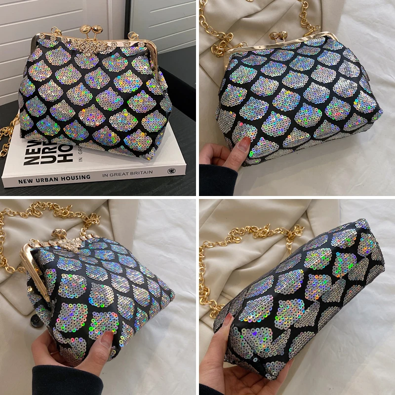Luxury Glitter Party  Wedding Evening Bag Sequined purses mermaid Women Shoulder Clutch Fashion Shining Crossbody Bags For Women