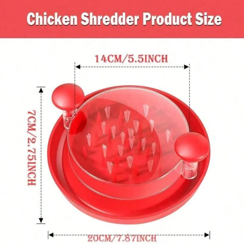 3-in-1 Manual Chicken Shredder Claws -Ergonomic Grip with Rotating Action for Effortless Meat Pulling,Dishwasher Safe&Easy Clean