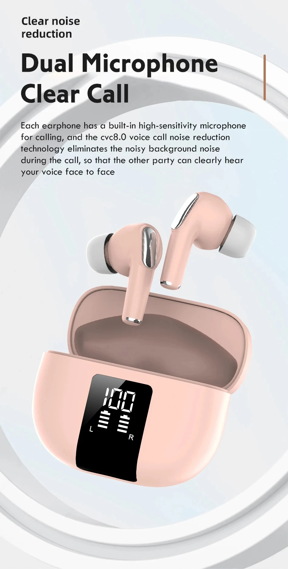 Description Picture 3 of itemfor Samsung Galaxy S24+ S25 Ultra Wireless Earphones Bluetooth Earbuds In Ear Headphones TWS Earphone With Silicone Ear Caps