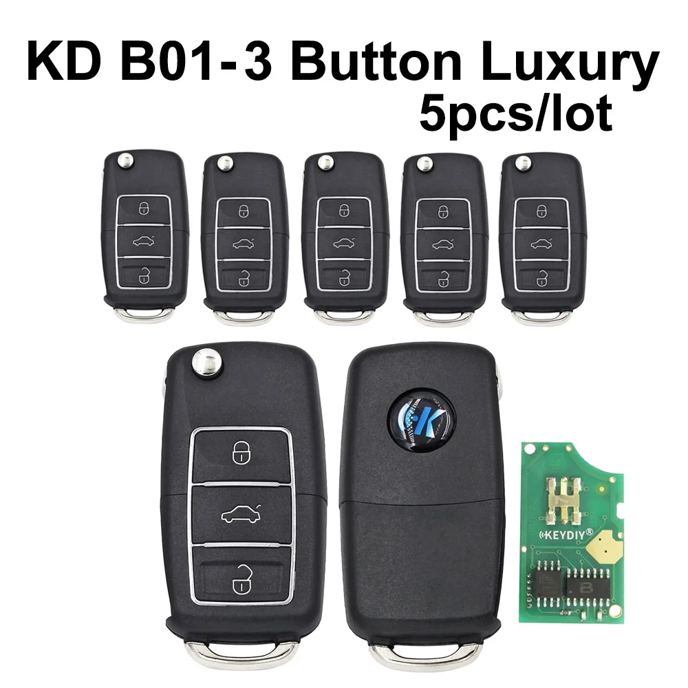 

5pcs/lot KEYDIY KD B01-3 Buttons LUXURY BLACK KD Remote car key for KD900/MINI/KD-X2 Programmer B Series Universal remote