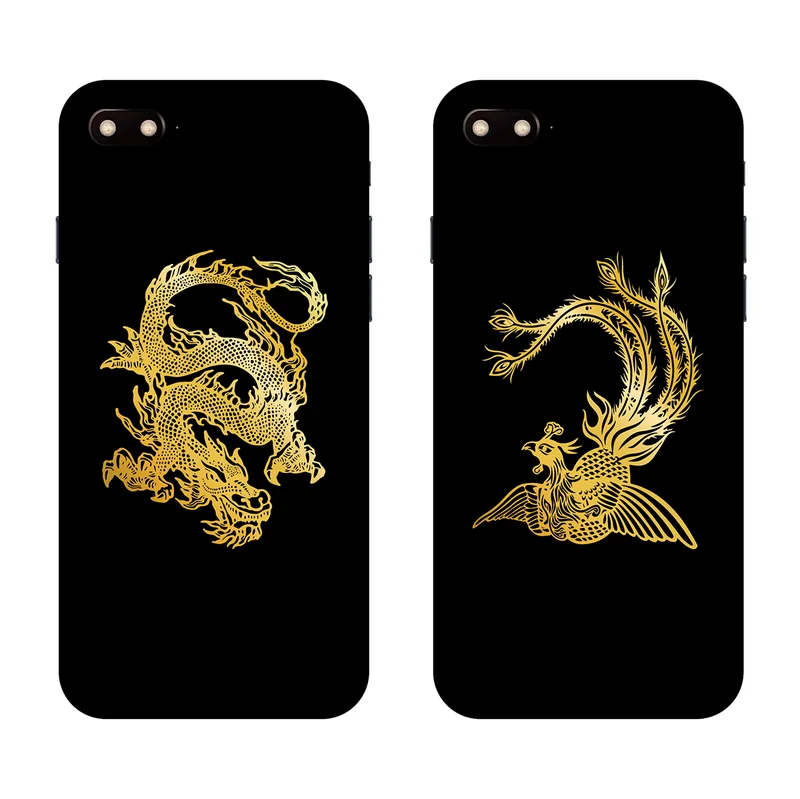 Creative dragon Phoenix metal transfer sticker Gold and silver tiger knife dragon pattern personality DIY decorative stickers