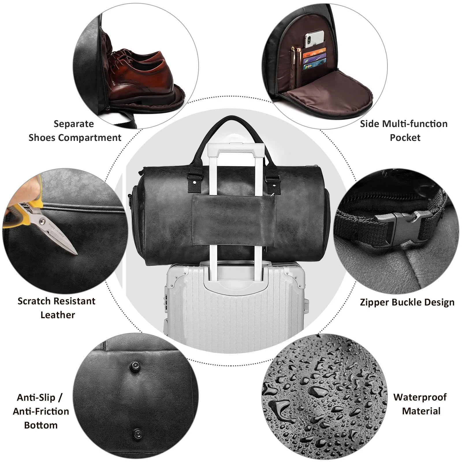 PU Leather Travel Bag