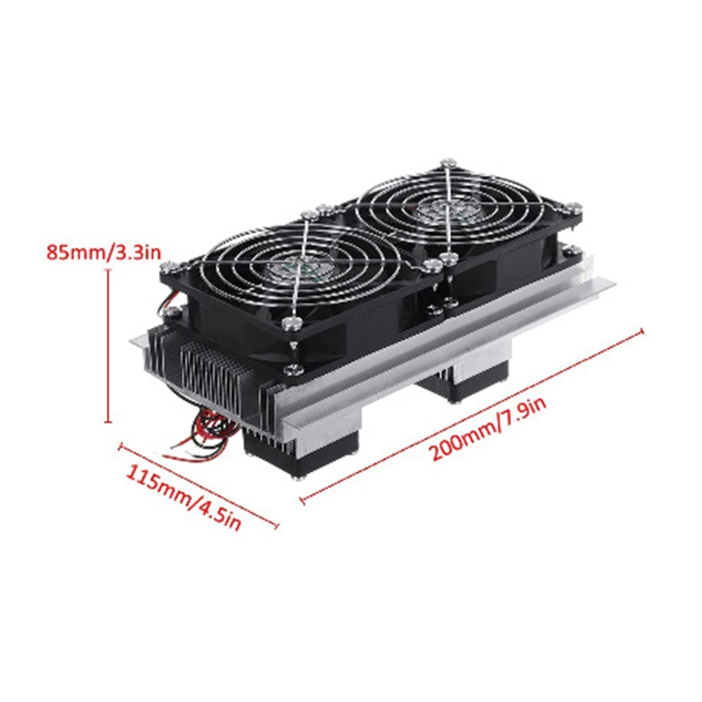 Thermoelectric Refrigeration Cooler DC12V Semiconductor Air Conditioner Dual Fan Cooling System Accessories DIY