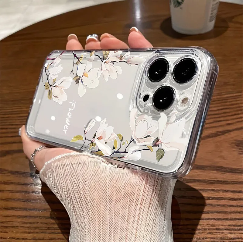 Vintage Floral TPU Phone Case - Retro Flower Design