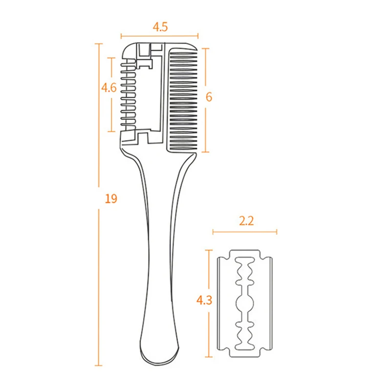 Description Picture 6 of item1pc Hair Cutting Comb Hair Brushes with Razor Blades Hair Trimmer Cutting Thinning Tools Barbershop Hair Salon Styling Tool Comb