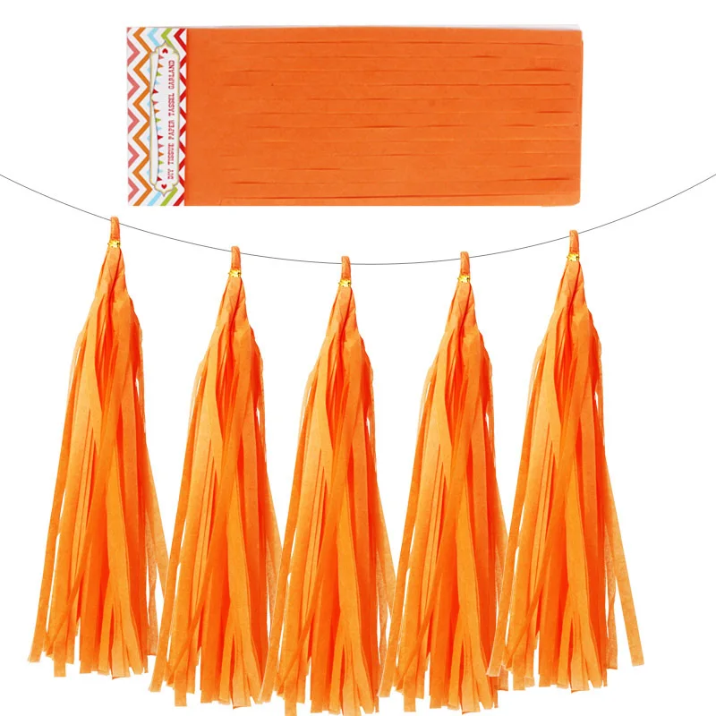 Dusty Rose and Kraft Paper Tassel Garland