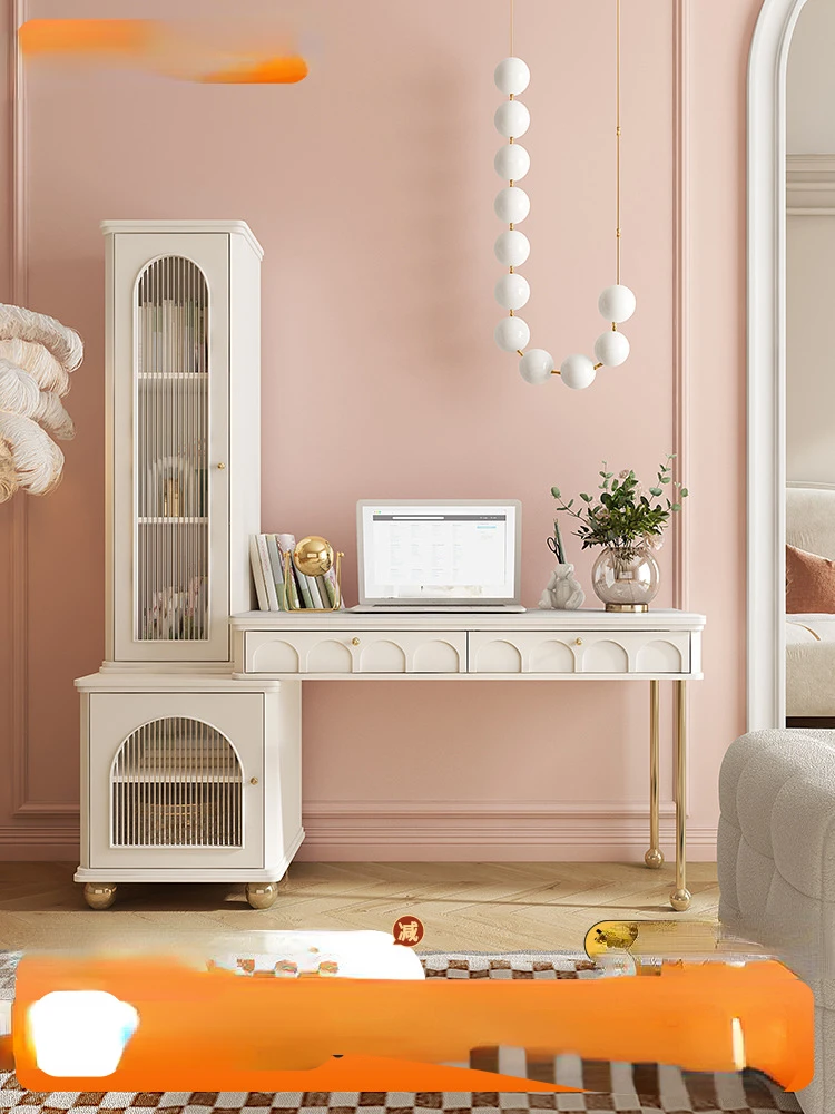 

Desks are light and luxurious, modern small apartment desks, laptops, tables, cream and oil wind, home study desks,