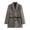 BM&MD&ZA 2024 Autumn New Women's Clothing Style Commuting Leisure Fashion with Belt Diagonal Loose Waist Suit Coat 1