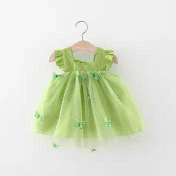 Baby Girls Flying Sleeve Butterfly Dress 1