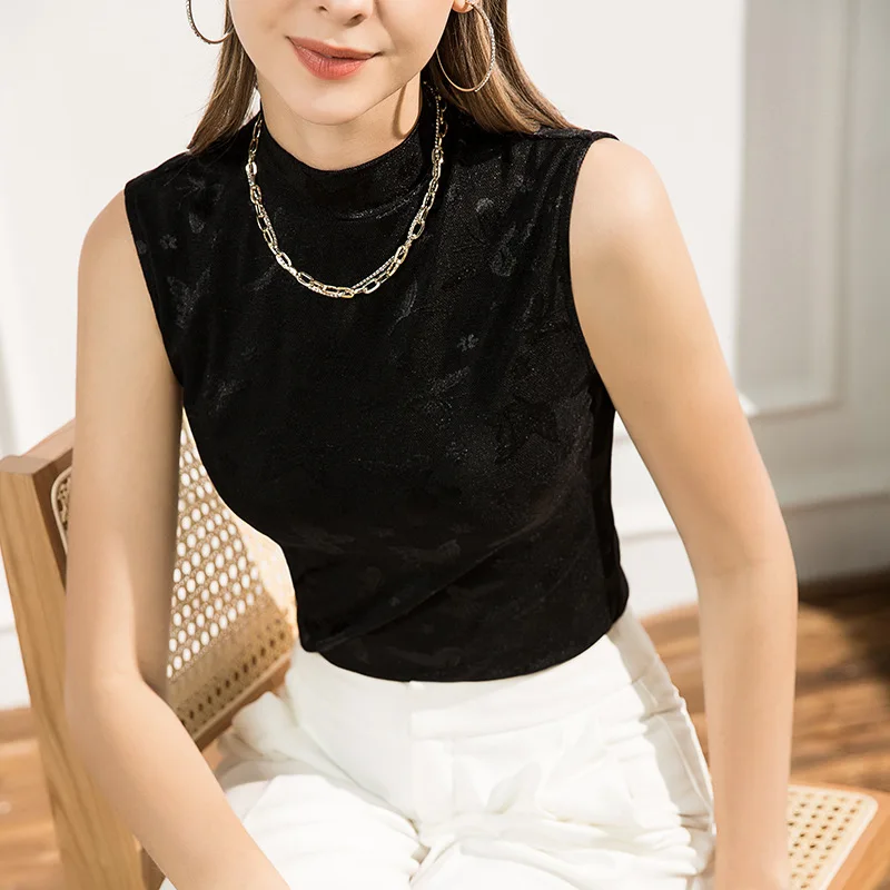 

High Quality 2024 Women Tops Print Gauze Design Spring Summer T-shirt Female Sexy Clothing Casual Splice Blouse Clothes Y2k