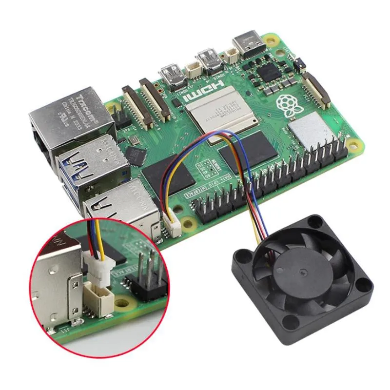 Raspberry Pi 5 �� �ð� ������� JST �������̽�, �ӵ� ���� ��ǳ�� 2507 3007 4007CPU, M2.5 ���� ��Ʈ ����, 5V PWM