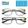 Ahora Men Metal Large Square Computer Reading Glasses Frame Anti Blue Light Presbyopic Eyeglasses Optical Frames 0 +1.0 to +6.0 1