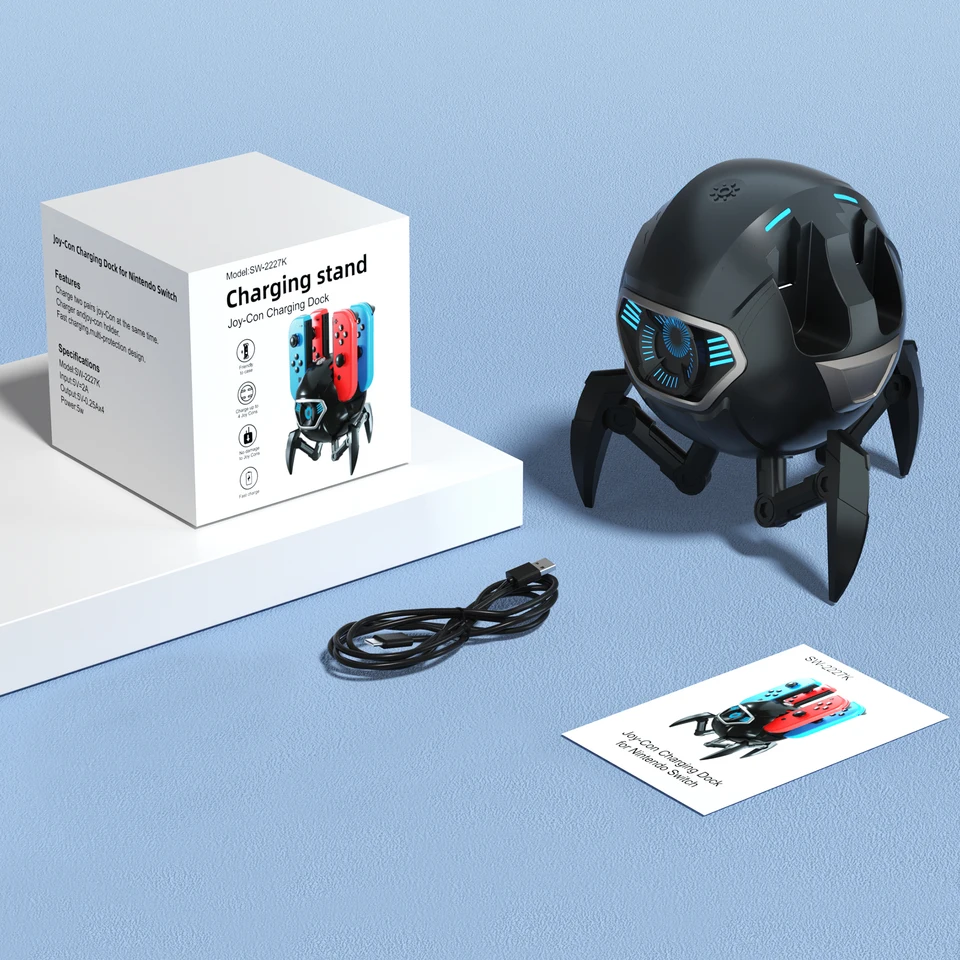 Switch+ドック+ジョイコン4個+joyconグリップ+joycon充電器 Switch Joy-Con 充電スタンド スイッチドック ドッキング