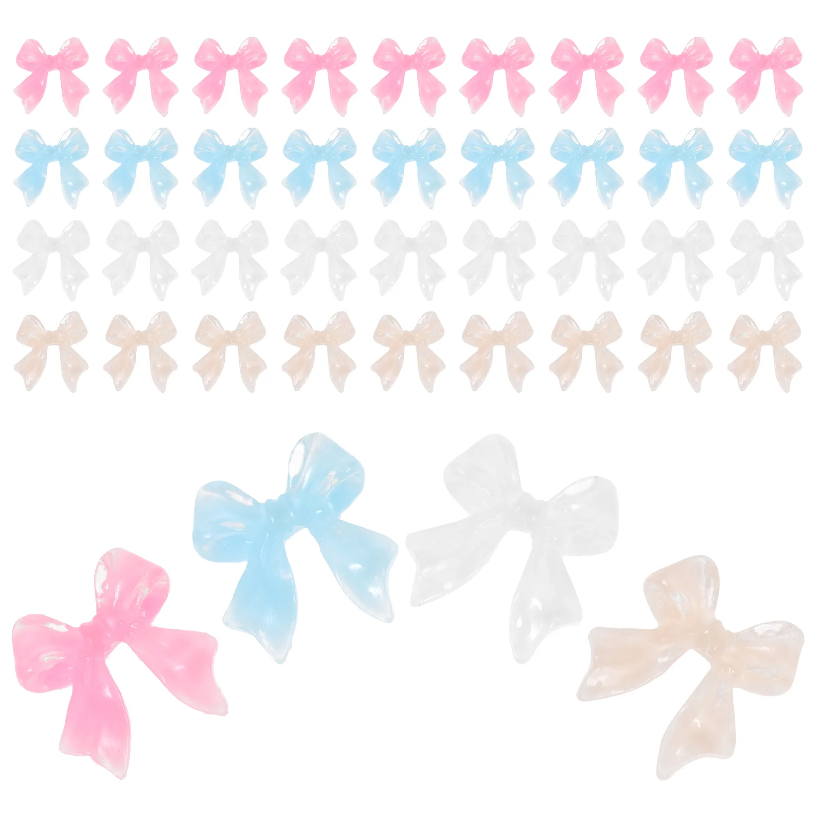 

200pcs Nail Charms Bow Nail Decorations Manicure Jewelries Women Nail Gems