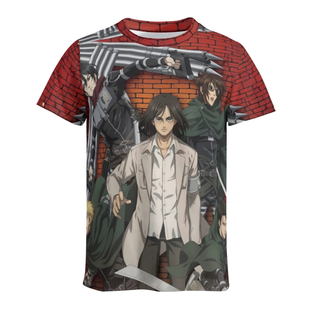 Camiseta retro de Wings of Liberty Attack on Titan para hombre, camisetas de algodón de verano, camisetas de colores sólidos, camisetas de cuello redondo, ropa para hombre