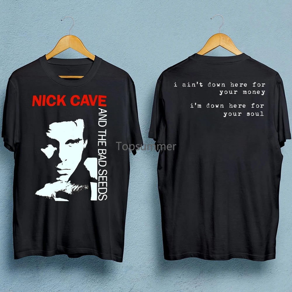 Nick Cave And The Bad Seeds T-Shirt A Doppia Faccia Nera Unisex Jj2033