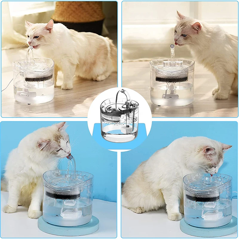 Fonte de água com sensor de movimento, para gatos e cães, 3,2 litros,  bateria recarregável