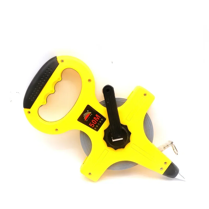 

Metric Measuring Tape 30m/50m Hand Cranked Fiberglass Tape Measure Open Reel Long Tape With Feet And Meters For Engineer Yard