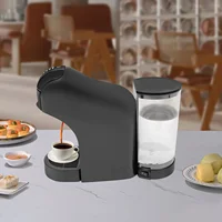 Machine à café à capsules électrique 1400W, cafetière à portion individuelle, compatible avec plusieurs capsules, machine à expresso 15 bars avec réservoir d'eau amovible, machine à café compacte pour la maison, le bureau, le dortoir et les petites cuisines 5