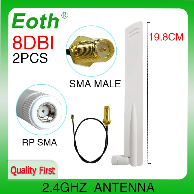 2pcs SMA Male WiFi Antenna Module Aerial 3dbi 868m/915mhz Omni Router Direct BE 