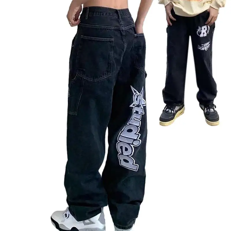 

Baggy Jeans For Men Casual Clothes Pants Jeans Cargo Jeans Men Hip-Hop Y2K Style Vacation School Party Travel Street Races