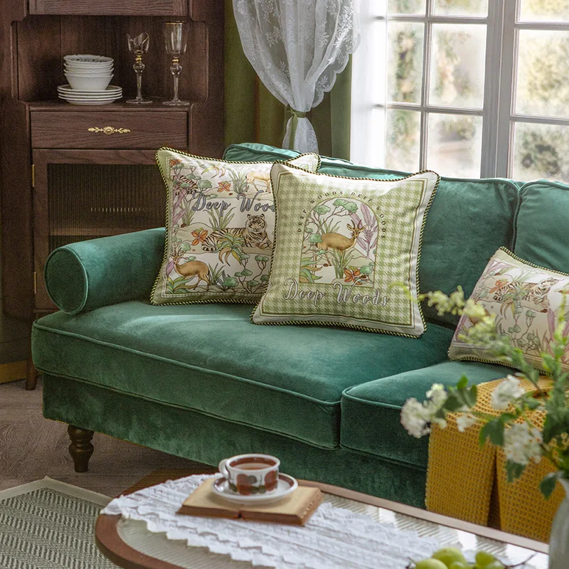 Green Sofa Pillows For Deep Couches Dark Green Couch What Color