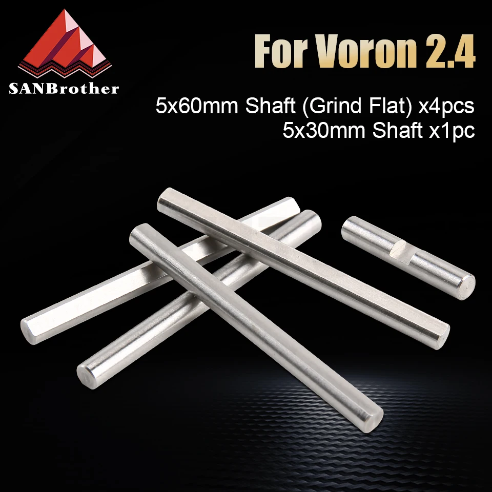 VORON Bearing steel Rod D type shaft Grind Flat Linear Rail Round Length 30mm 60mm For Voron Motion Parts 3D printer Parts bearing steel rod d type shaft grind flat linear rail round length 30 45 50 60mm diameter 5mm for voron motion parts