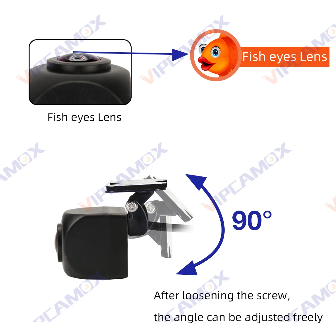 

Fish Eye Lens CVBS Vehicle Rear View Camera Starlight Night Vision 170 Car Camera with Parking Line for BMW for VW Passat Golf