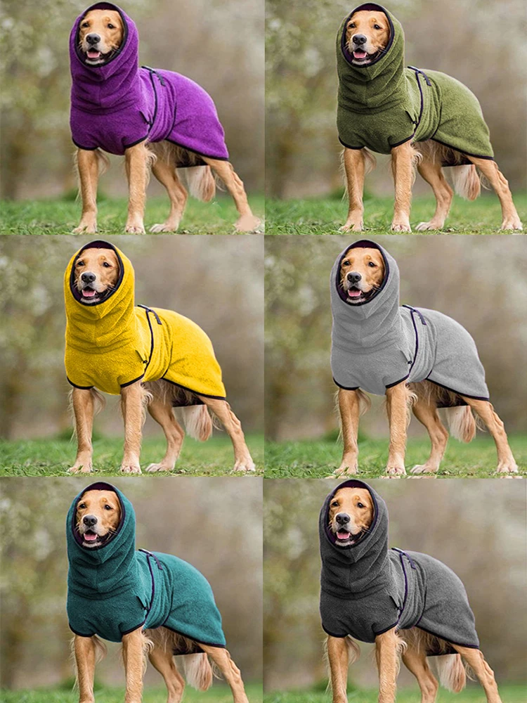 Asciugamano Triever Accappatoio Per Cani Ispessimento Per Cani Solid Hoode Cloak Abbigliamento Pippy Thing Warmer Golden Dry Cloths Hat Scoreggia Colo