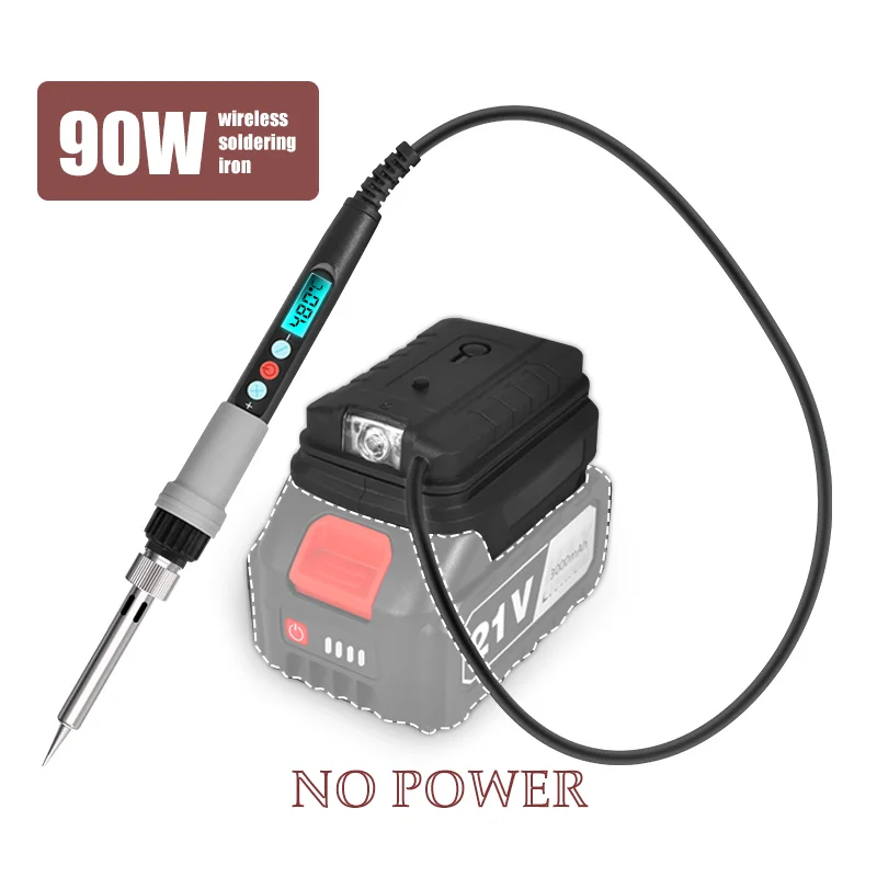 90W Wireless Electric Soldering Iron Fast Heating Digital Display Portable Battery Powered Soldering Iron For Makita Soldering iron electric soldering iron