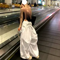 MEXZT Y2K White Cargo Pants Women Streetwear Embroidery Baggy Sweatpants Harajuku Wide Leg Joggers Summer Oversized Trousers New - Image 3